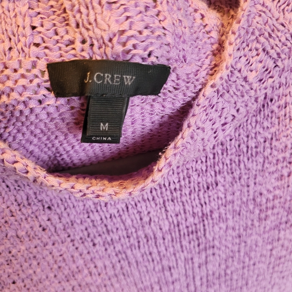 J. Crew women's size Medium Lavender Sweater - Picture 3 of 3